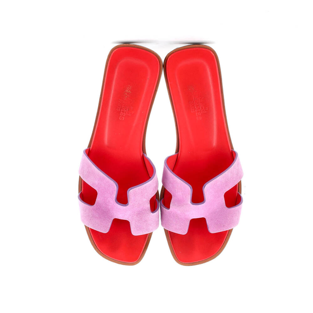 Hermes Women's Oran Sandals Suede - Picture 2 of 6